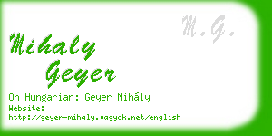 mihaly geyer business card